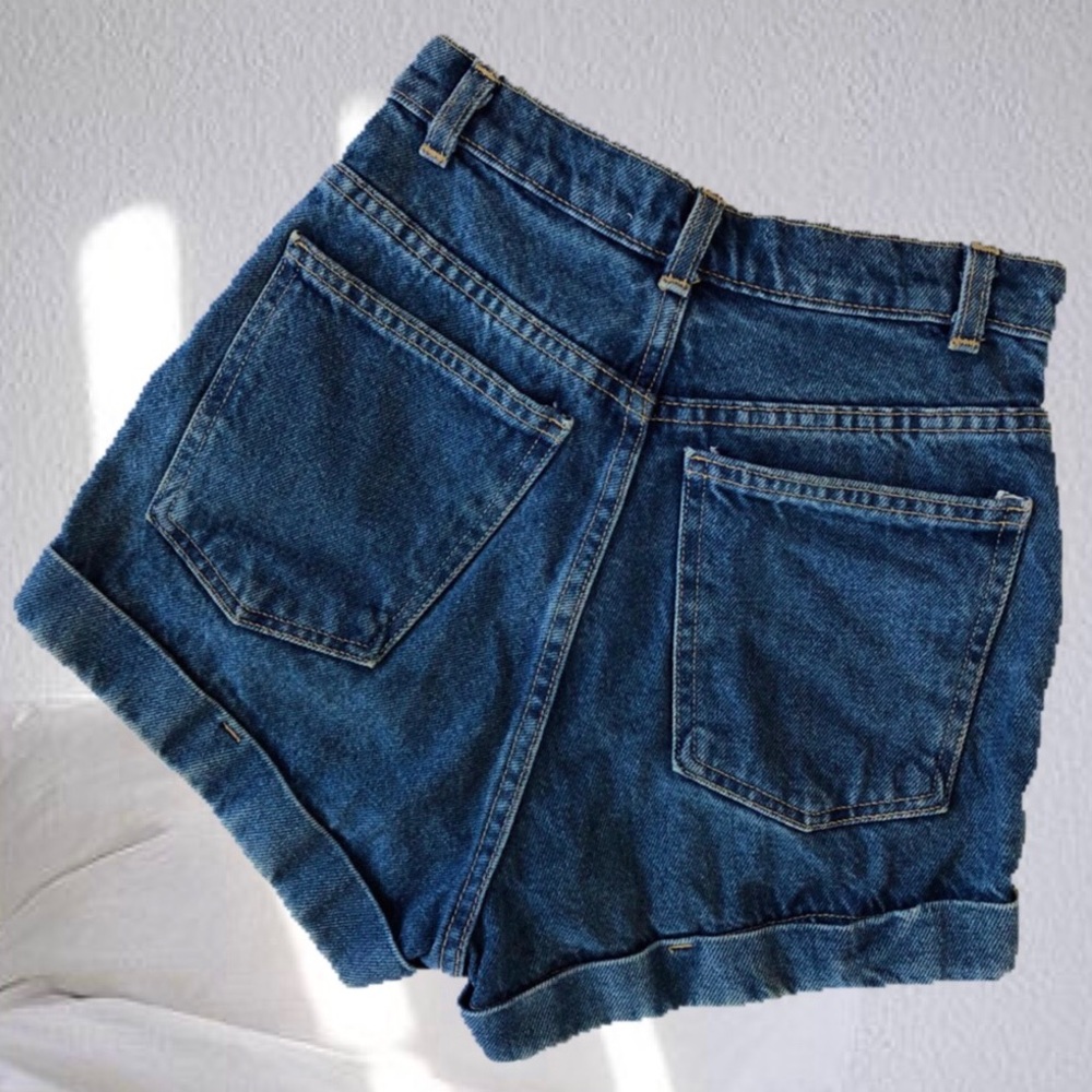 American Apparel High Waist Denim Shorts